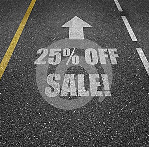 Sale with 25% off