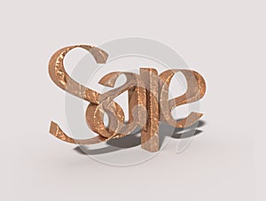 Sale 3d Lettering Font Illustration Design