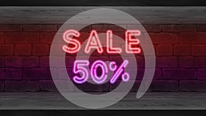 Sale 50 off, great design for any purposes. Super sale. Design promotion. Business card. 3d banner background. Shopping