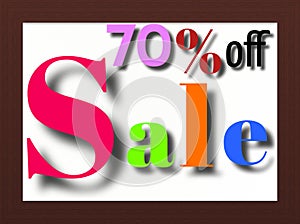 Sale 70% off 3d text frame illustration