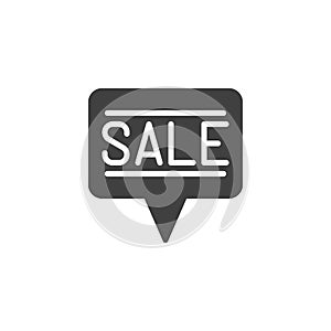 Sale advertising message vector icon