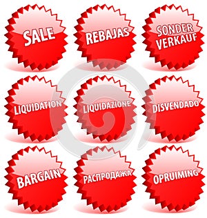 Sale badge price offer tag vector label promotion banner discount special badges sticker icon design business set best retail hot