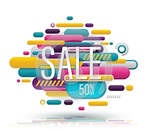 Sale banner modern abstract style photo