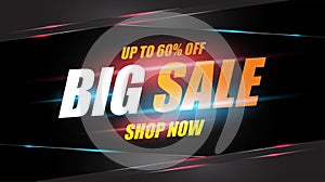 Sale banner abstract template design for special offers, sales and discounts.Advertising clearance promotion and shopping concept.