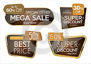 Sale banner collection concept discount promotion layout