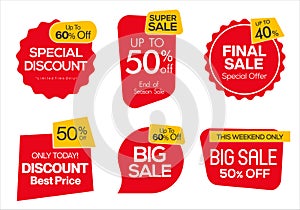 Sale banner collection concept discount promotion layout