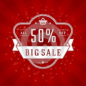 Sale Banner or Label Vector Design