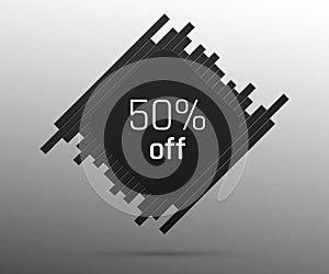 Sale Banner with 50 percent Off