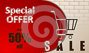 Sale banner. Special offer. Discount banner template