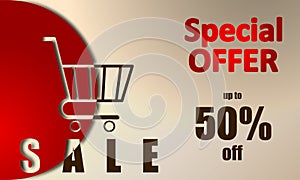 Sale banner. Special offer. Discount banner template