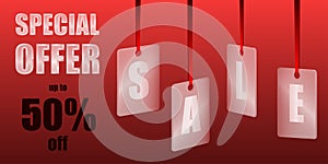 Sale banner. Special offer. Discount banner template