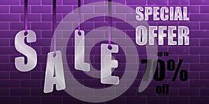 Sale banner. Special offer. Discount banner template