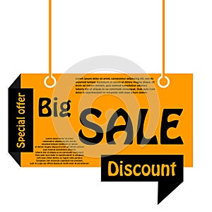 Sale banner template design, Big sale special offer.End of seaso