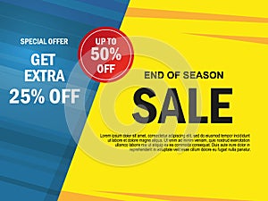 Sale banner template design, Big sale special offer. end of season special offer banner. vector illustration.