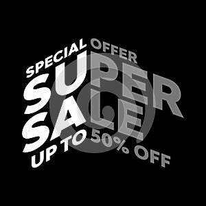 Sale banner template design, Big sale special offer. Vector illustration