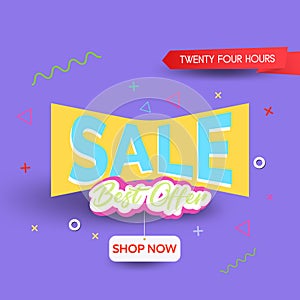 Sale banner template design, Big sale special offer. Vector illustration