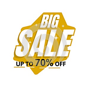 Sale banner template design, Big sale special up to 80% off. Super Sale, end of season special offer banner. vector illustration