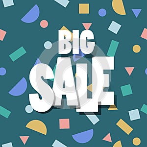 Sale banner template design, Big sale . Super Sale, end of season special offer banner. vector illustration.