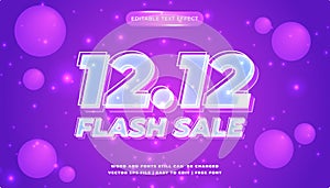 12 12 sale banner text effect