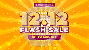 12 12 sale banner text effect