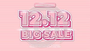 12 12 sale banner text effect
