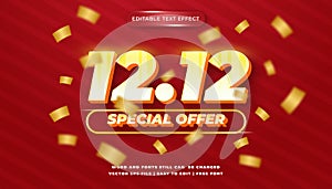 12 12 sale banner text effect
