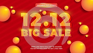 12 12 sale banner text effect