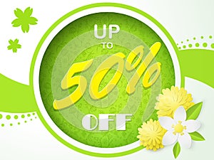 Sale banner vector illustration.