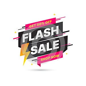 Sale BannerFlash Sale banner template design, Big sale special offer. end of season special offer banner. abstract promotion graph