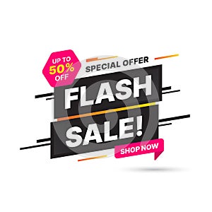 Sale BannerFlash Sale banner template design, Big sale special offer. end of season special offer banner. abstract promotion graph