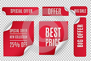 Sale banners, tag, sticker, badge, discount price