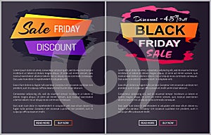 Sale Black Friday Discounts Advert Banners Text