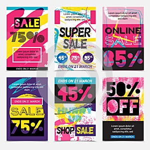 Sale Bright Posters Set