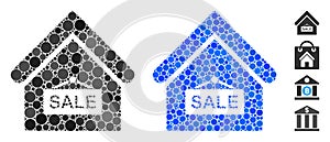 Sale Building Composition Icon of Circles