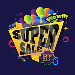 Sale button Sale vector horizontal banner - 50% special offer. L