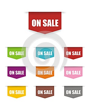 On sale button/ sign