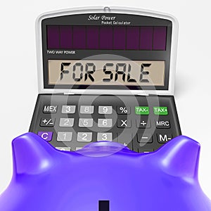 For Sale Calculator Shows Selling Or Listing