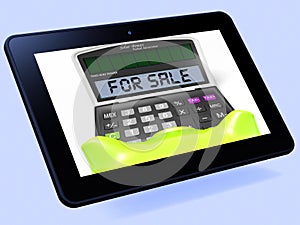 For Sale Calculator Tablet Shows Selling Or Listing