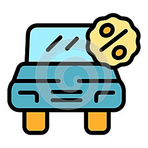 Sale car offer icon vector flat