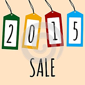 Sale Card. 2015 on Price Tags.