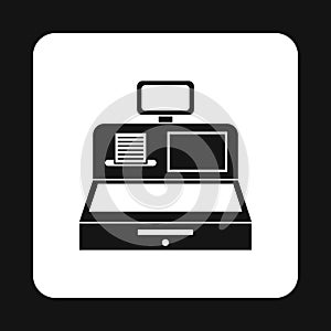 Sale cash register icon, simple style