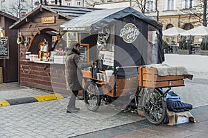 Sale of coffee in Krakow