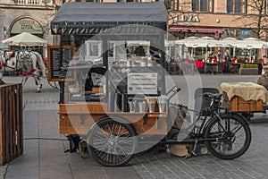 Sale of coffee in Krakow