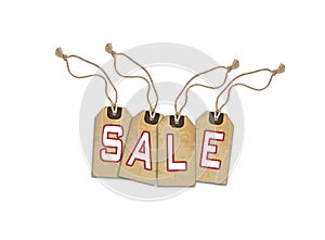 Sale concept, formed of textured tags