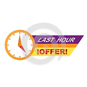 Sale countdown badges. Last minute offer banner, one day sales and 24 hour sale promo stickers. business limited special