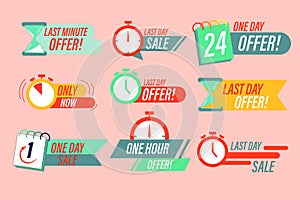 Sale timer badges.