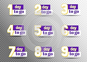 Sale countdown badges vector icons
