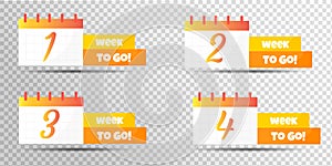 Sale countdown badges vector icons