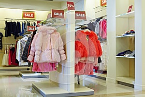 Sale department in store