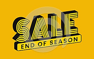 Sale discount end of year.Vector illustration